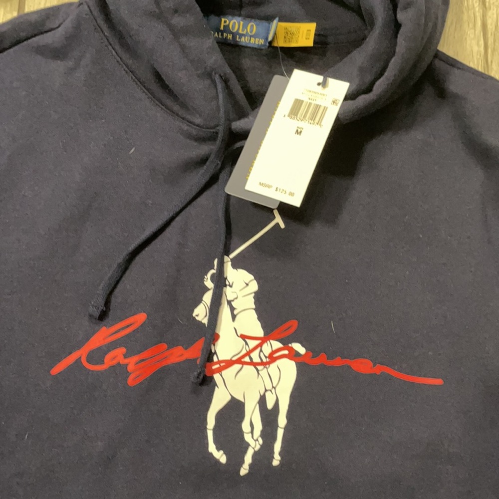 NWT Polo Ralph Lauren Hoodie Big Pony Script - Picture 2 of 3